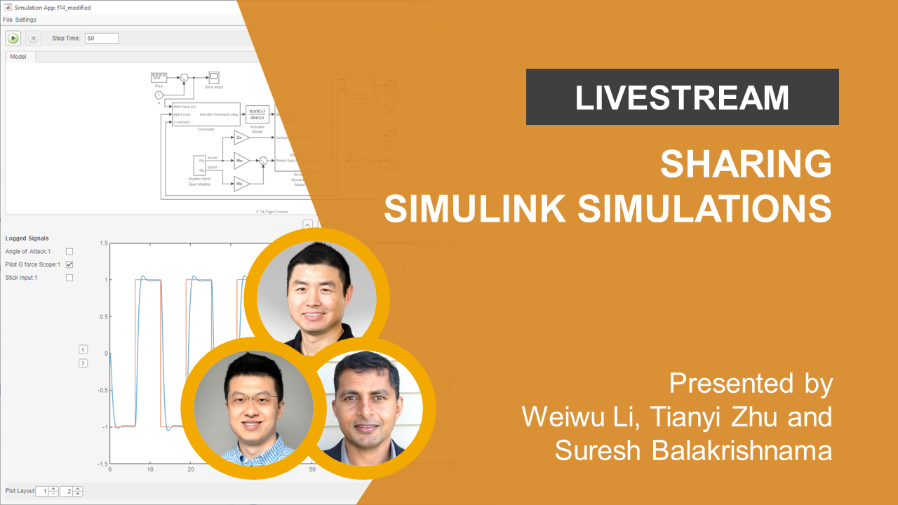 YouTube Livestream: Sharing Simulink Simulations as Apps and Software Components