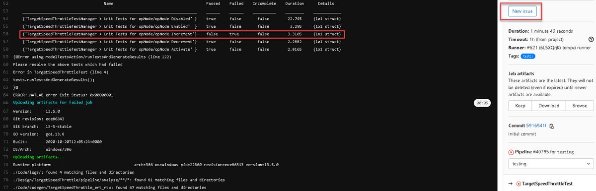 article-gitlabci-verification-simulink-workflow-details2b-failed-job-console-output