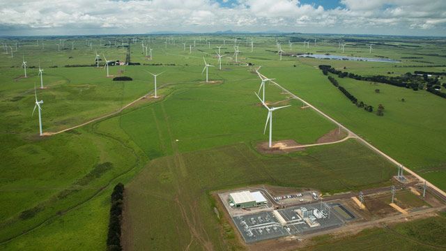 Turbinas y control de central eléctrica de Vestas. 