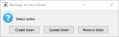 Manage access tokens dialog box.