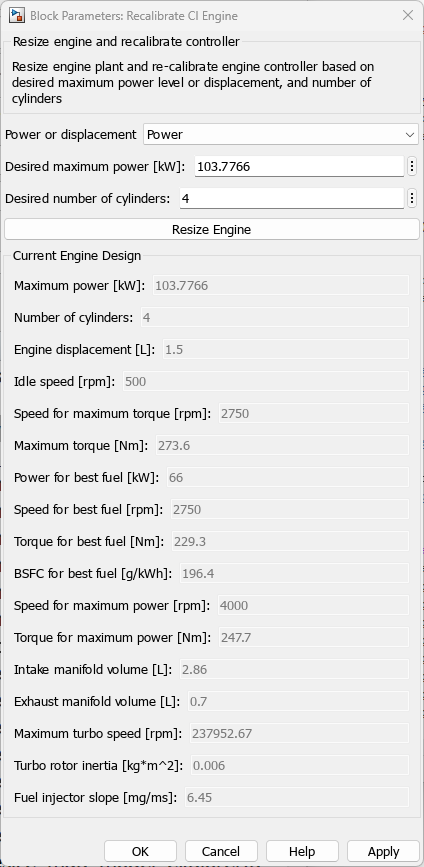 Recalibrate CI Engine block mask parameters