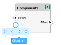 Require and provide port selection for the Adaptive Component.
