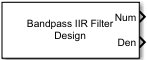 Bandpass IIR Filter Design block icon