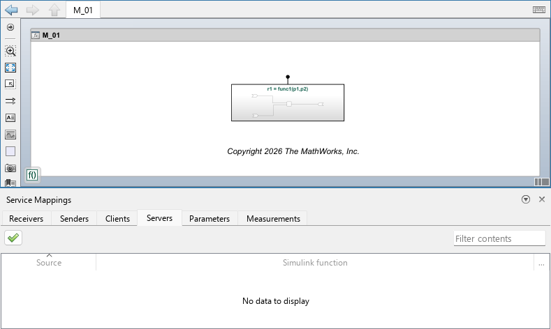 Service Mappings editor open with the Servers tab selected.
