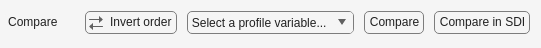 Section of Comparison tab that displays four controls