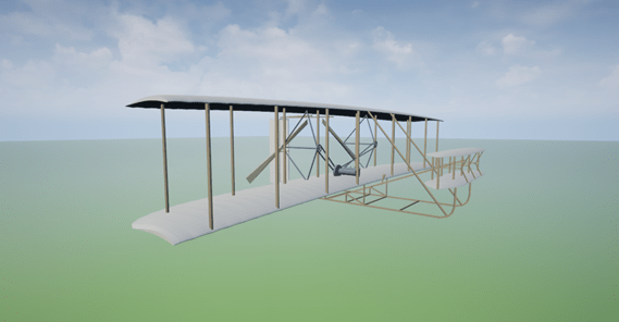 1903 Wright Flyer and Pilot with Simulink 3D Animation