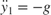 $$\ddot{y}_1 = -g$$