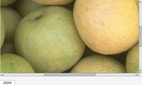Figure Pears contains an axes object and other objects of type uipanel, uicontrol. The hidden axes object contains an object of type image.