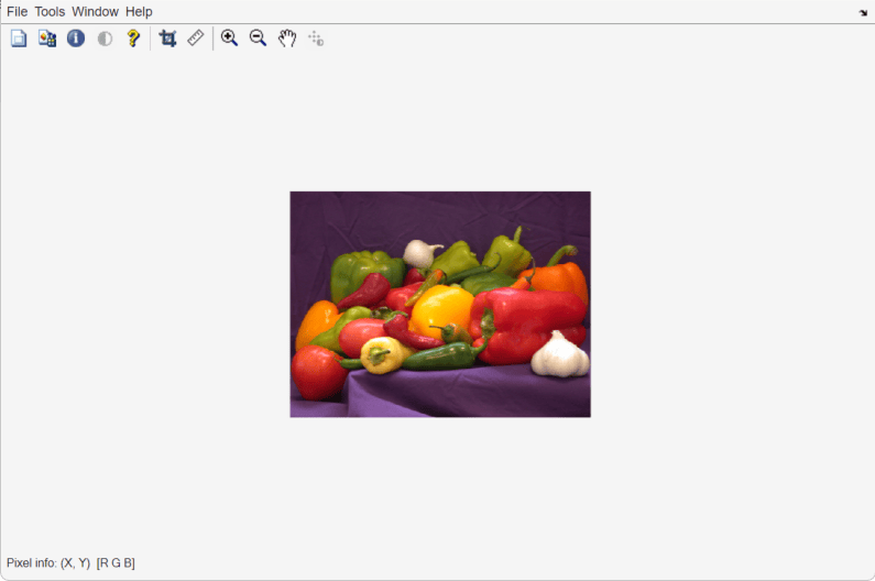 Peppers image displayed at 80% magnification