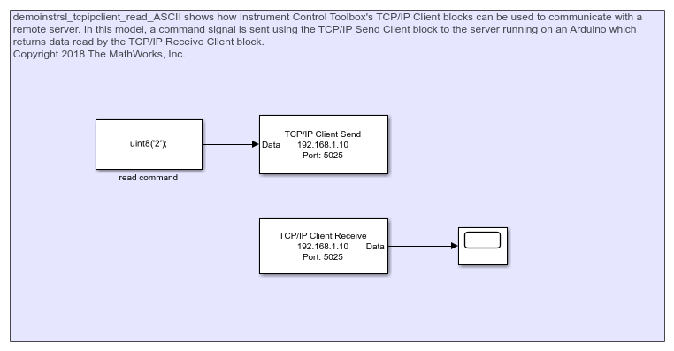 TCP/IP Client Block Communication with Arduino Server