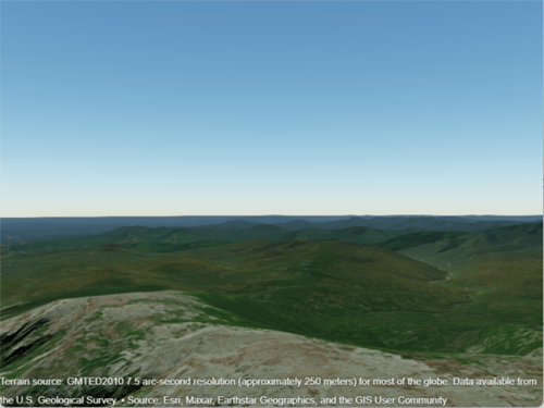 View from Mount Washington after the animation