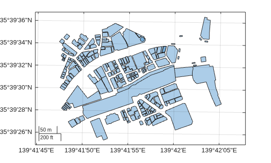 Figure contains an axes object with type mapaxes. The mapaxes object contains an object of type polygon.