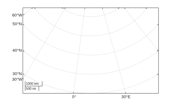 Figure contains an axes object with type mapaxes. The mapaxes object is empty.