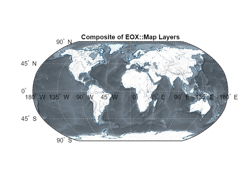 Figure contains an axes object. The hidden axes object with title Composite of EOX::Map Layers contains 18 objects of type patch, surface, line, text.