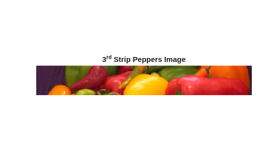 Figure contains an axes object. The hidden axes object with title 3 toThePowerOf rd baseline Strip Peppers Image contains an object of type image.