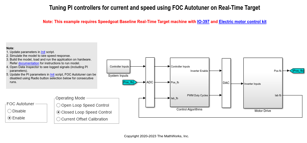 Real-Time Controller - MATLAB & Simulink