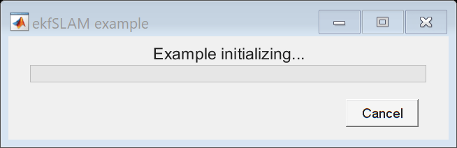 Figure ekfSLAM example contains an object of type uicontrol.