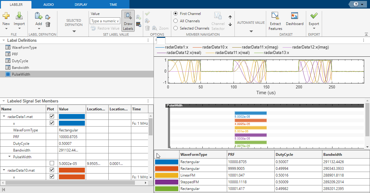 Label Radar Signals with Signal Labeler