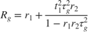 $$ R_g = r_1 + \frac{ t_1 ^2 \tau_g ^2 r_2 }{ 1 - r_1 r_2 \tau_g ^2} $$