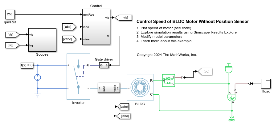 Control Speed of BLDC Motor Without Position Sensor