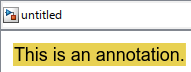 The annotation with the text "This is an annotation" is highlighted in yellow.