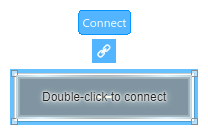 Selected Display block with the Connect button displayed above the block