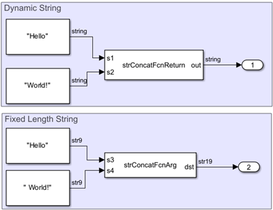 Use Simulink Strings for C Caller Block
