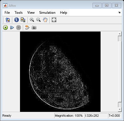 Perform Edge Detection by Using a Neighborhood Processing Subsystem Block