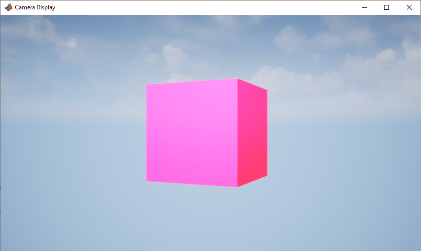 Cube actor in the virtual world.