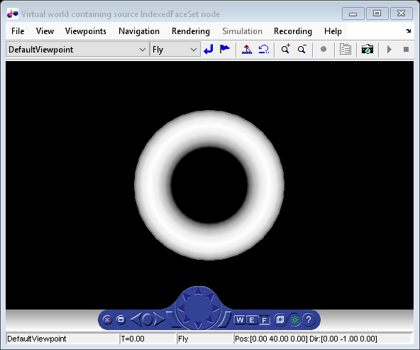 Figure Virtual world containing source IndexedFaceSet node contains objects of type hgjavacomponent, uimenu, uipanel, uitoolbar.