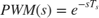 $$PWM(s) = e^{-sT_s}$$