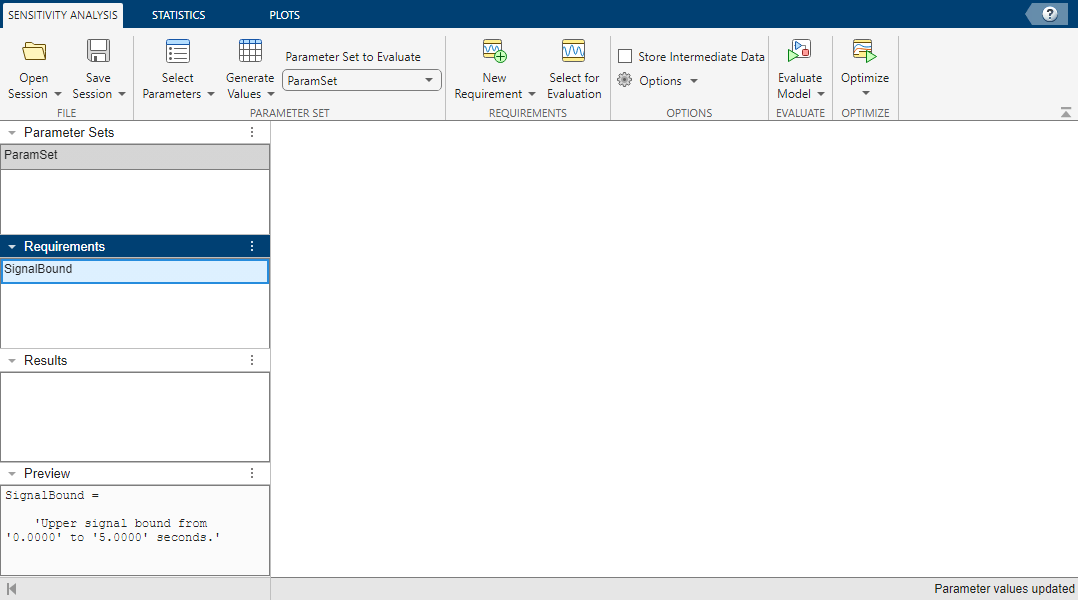 Sensitivity Analyzer app, Before import command line objects.png