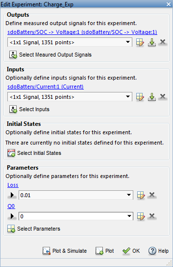 Q0 is set to 0 in the Edit Experiment: Charge_Exp dialog box