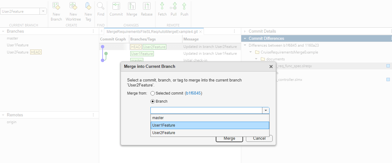 Merge Requirement Set and Link Set Files with No Conflicts