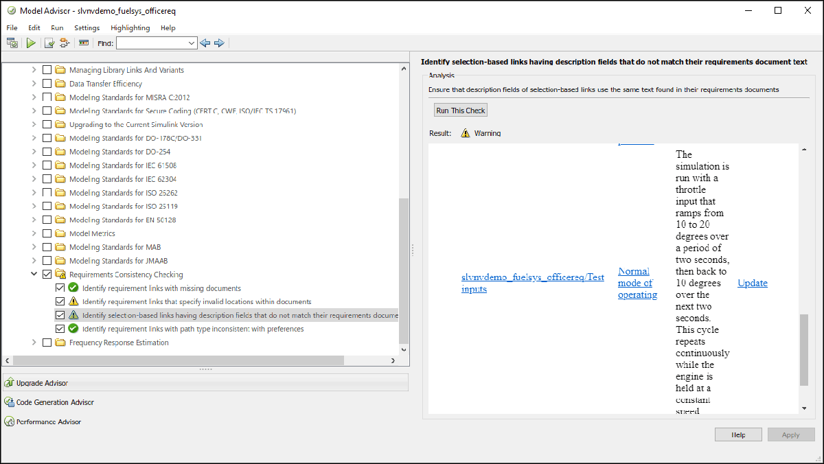 The report has one reference with an unresolved model