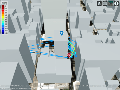 More propagation paths from the transmitter site to the receiver site