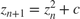 $z_{n+1} = z_n^2 + c$