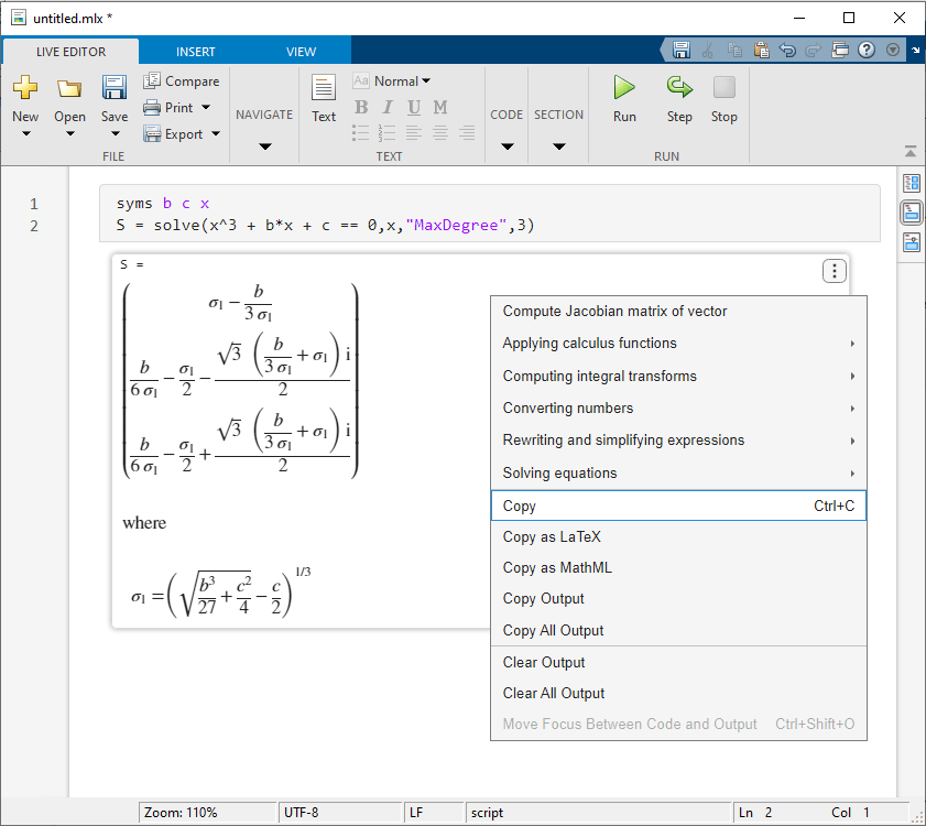 requires symbolic math toolbox