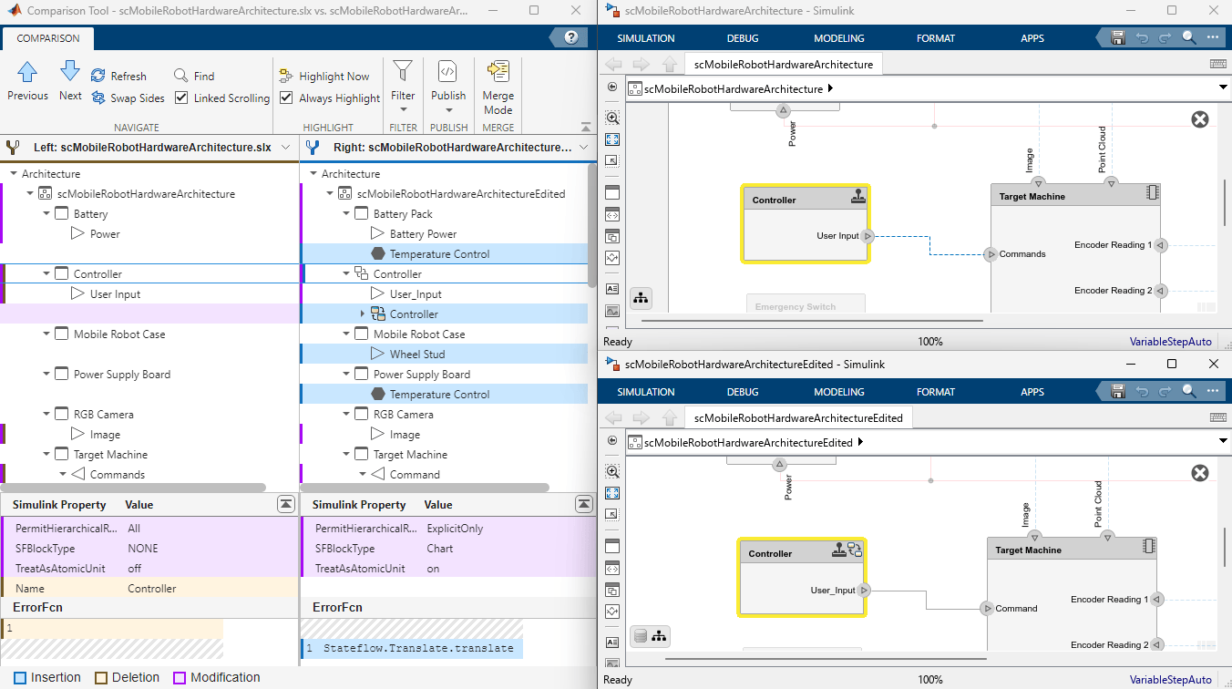 Compare and Merge System Composer Architecture Models