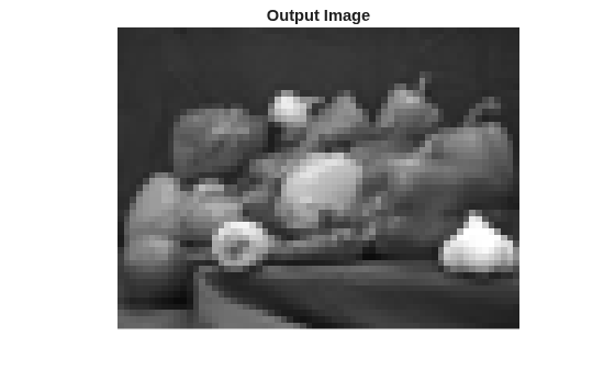 Figure contains an axes object. The hidden axes object with title Output Image contains an object of type image.