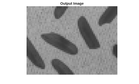 Figure contains an axes object. The hidden axes object with title Output Image contains an object of type image.