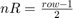 $nR=\frac{row-1}{2}$