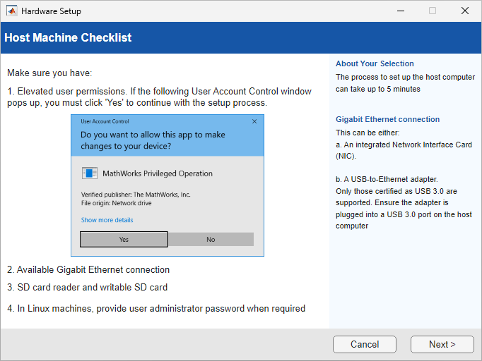 Host Machine Checklist