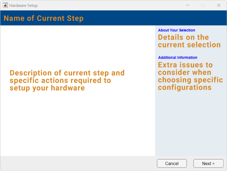 Hardware Setup tool