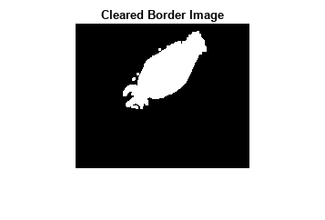 Figure contains an axes object. The axes object with title Cleared Border Image contains an object of type image.