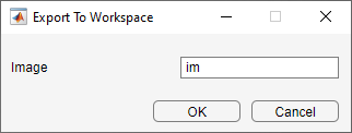 Export to Workspace dialog box