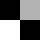 Checkerboard pattern consisting of one tile, showing the layout of two black squares on the top left and bottom right, one gray square on the top right, and one white square on the bottom left.