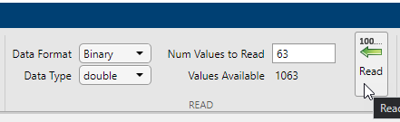 TCP/IP Explorer app Read section for binary data.