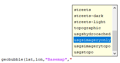 Plotting function in MATLAB with list of available basemaps to select from