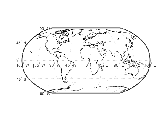 Map of global coastlines